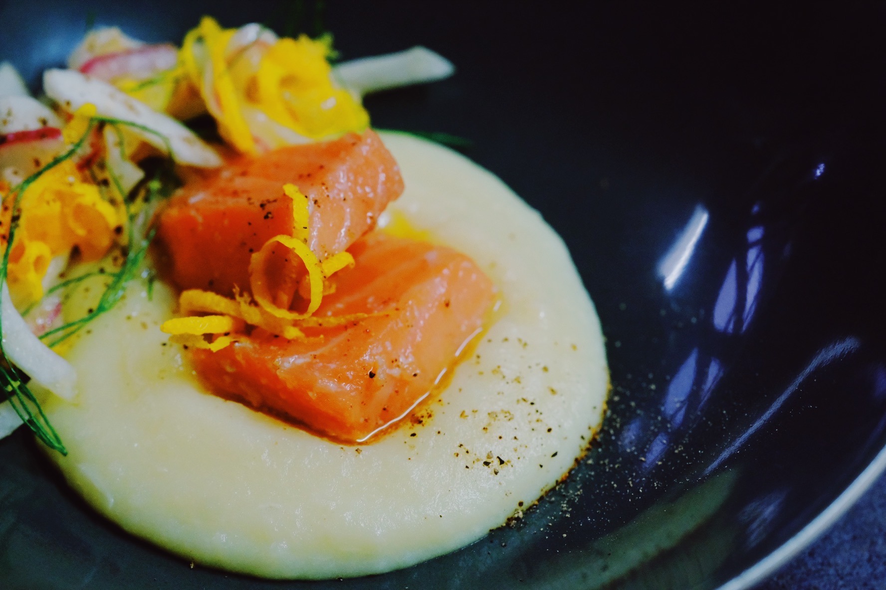 Salmon with Potato Puree